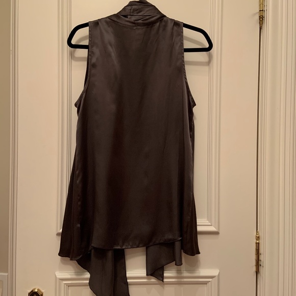SAKS silk sleeveless cardigan - Picture 4 of 4